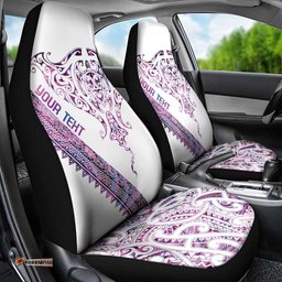 Mawhero Paua shell Kowhaiwhai Taniko Personalised Car Seat Cover Manta Ray Shark-Turtle Maori Tribal Style LT9