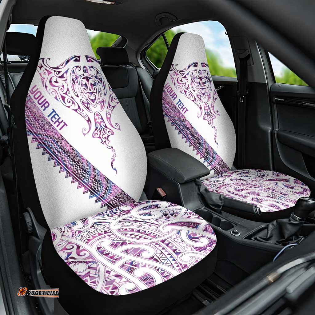 Mawhero Paua shell Kowhaiwhai Taniko Personalised Car Seat Cover Manta Ray Shark-Turtle Maori Tribal Style LT9