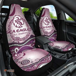 Manly Warringah Sea Eagles Rugby Car Seat Cover Australian Aboriginal Dot Painting Style TS04