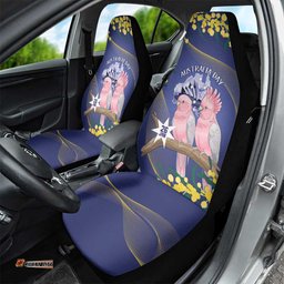 Pink Galah Australia Day Car Seat Cover 26th January Golden Wattle Flag Color LT14
