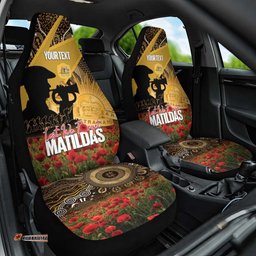 Personalised Australia Matildas ANZAC Day Car Seat Cover Last Post Poppy Lest We Forget LT14