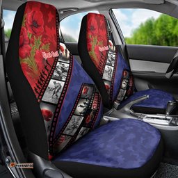 Personalised ANZAC Spirit 1915-2026 Filmstrip Tribute Car Seat Cover Lest We Forget 25 April LT9