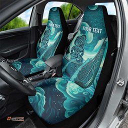 Personalised New Zealand Waitangi Day Car Seat Cover Hei Tiki With Maori Waka - Whakarare Pattern LT14