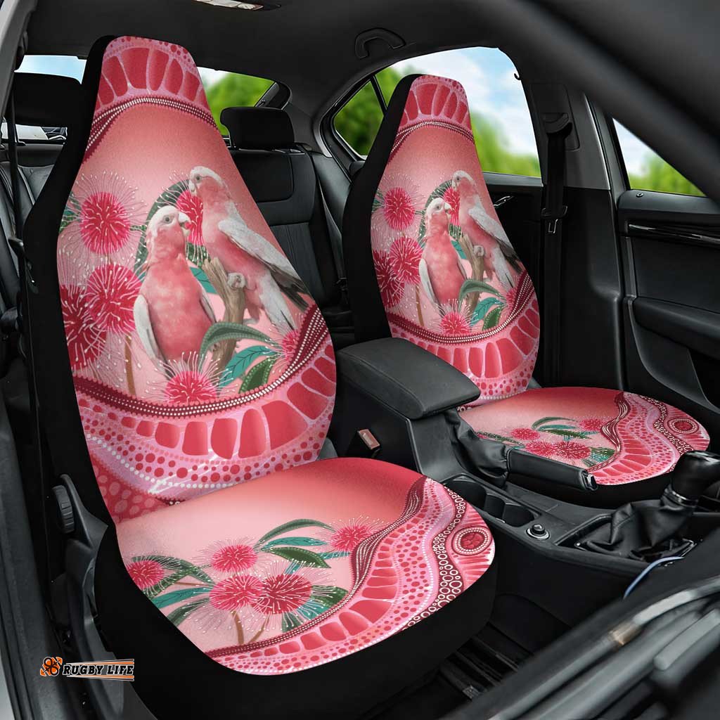 Indigenous Pink Galah Australia Car Seat Cover Australian Hakea Aboriginal Art Proud LT14