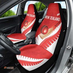 New Zealand Cricket Car Seat Cover Kiwi Birds Haka Dance Red Fern Sporty Style LT03