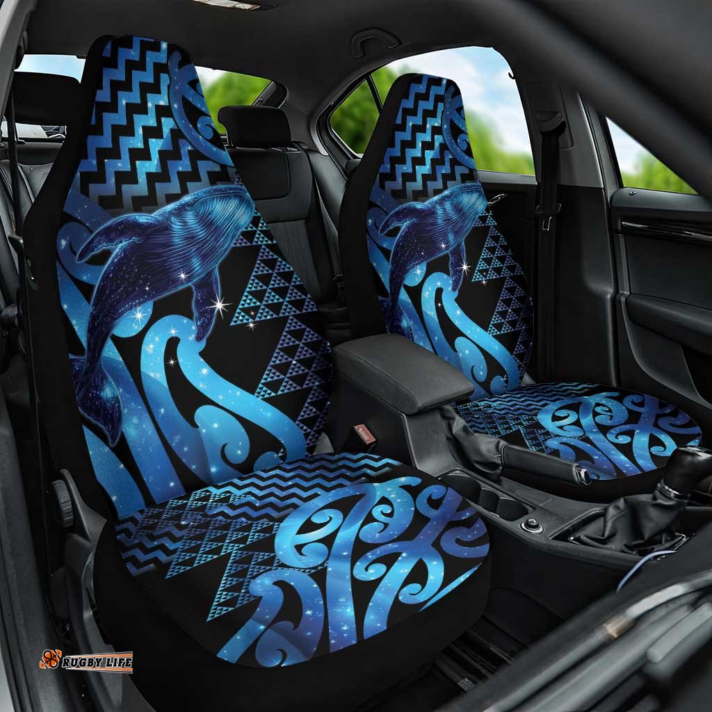 Humpback Whale Matariki New Zealand Car Seat Cover NZ Maori Paikea Poutama Luxury Blue LT14