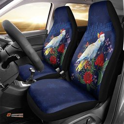 Merry Cocka-mas Car Seat Cover Australia Christmas Blue Art LT9