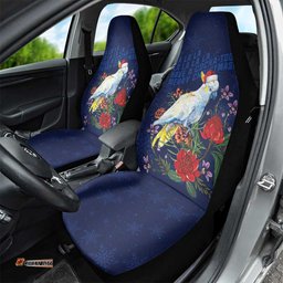 Merry Cocka-mas Car Seat Cover Australia Christmas Blue Art LT9