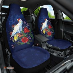 Merry Cocka-mas Car Seat Cover Australia Christmas Blue Art LT9