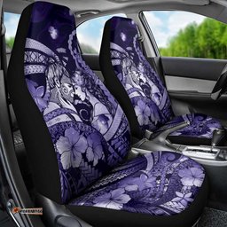 Maori Romantic Valentine Car Seat Cover The Hongi Kiss Purple Galaxy DT05