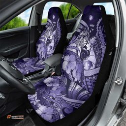 Maori Romantic Valentine Car Seat Cover The Hongi Kiss Purple Galaxy DT05