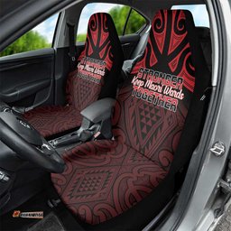 Keep Maori Wards New Zealand Car Seat Cover Stronger Together Aotearoa Taniko LT14