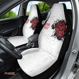 New Zealand Maori Heart Tribal Personalised Car Seat Cover Polynesian Patterns LT9