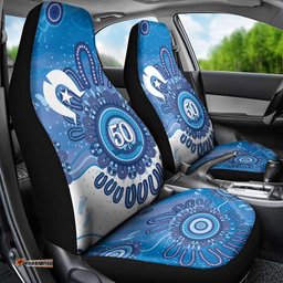 NAIDOC Week 2026 Car Seat Cover 50 Years Deadly Dhari Blue Aboriginal Art LT14