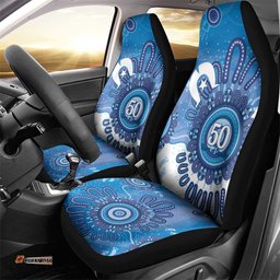 NAIDOC Week 2026 Car Seat Cover 50 Years Deadly Dhari Blue Aboriginal Art LT14