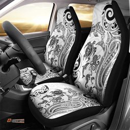 New Zealand Sea Animals with Maori Tribal Tattoo Car Seat Cover White Color LT03