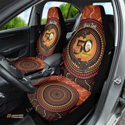 NAIDOC Week 2026 Personalised Car Seat Cover 50 Years of Deadly Lizard Kangaroo Aboriginal Art LT14