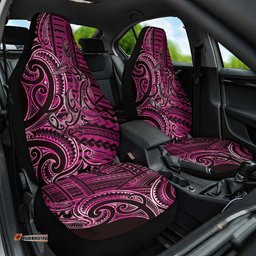 New Zealand Hammerhead Shark Car Seat Cover Maori Haehae Mangopare Pink LT14