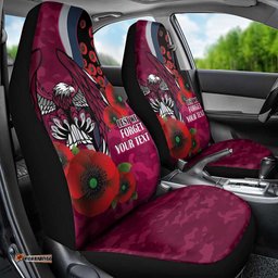 Manly Warringah Sea Eagles ANZAC Personalised Car Seat Cover Lest We Forget Poppy Camo LT9