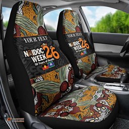 Personalised NAIDOC Deadly 50 Years Car Seat Cover Minimalist Aboriginal Art LT9