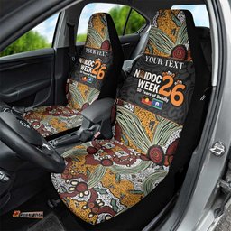 Personalised NAIDOC Deadly 50 Years Car Seat Cover Minimalist Aboriginal Art LT9