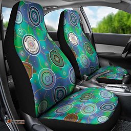 NAIDOC 50 Years of Deadly Car Seat Cover Sea Turtle Aboriginal Dot Art LT19