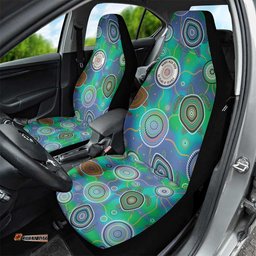 NAIDOC 50 Years of Deadly Car Seat Cover Sea Turtle Aboriginal Dot Art LT19