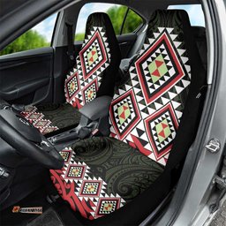 Kia Ora Aotearoa Car Seat Cover 2025 Pasifika Maori Taniko Motifs LT14