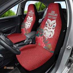 Maori Wheku Meri Kirihimete Personalised Car Seat Cover All Red Indigenous Maori Motif LT9