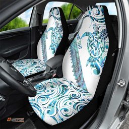 Kahui Whetu Paua shell Kowhaiwhai Taniko Personalised Car Seat Cover Turtle Tattoo Maori Tribal Style LT9
