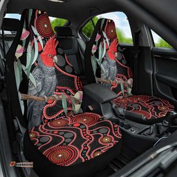 Gang-gang Cockatoo Australia Car Seat Cover Eucalyptus Blossoms Aboriginal Art LT14
