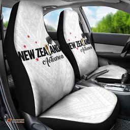 Football New Zealand Car Seat Cover Aotearoa United White Version LT01