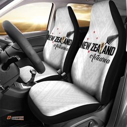 Football New Zealand Car Seat Cover Aotearoa United White Version LT01