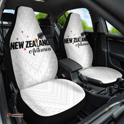 Football New Zealand Car Seat Cover Aotearoa United White Version LT01