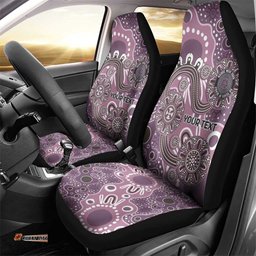 Personalised NAIDOC Week 50 Years Deadly Always Car Seat Cover Pink Aboriginal Artwork Dot Painting LT9