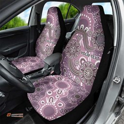 Personalised NAIDOC Week 50 Years Deadly Always Car Seat Cover Pink Aboriginal Artwork Dot Painting LT9