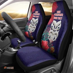 Maori Wheku Meri Kirihimete Personalised Car Seat Cover All Blue Indigenous Maori Motif LT9