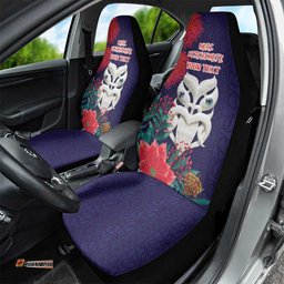 Maori Wheku Meri Kirihimete Personalised Car Seat Cover All Blue Indigenous Maori Motif LT9