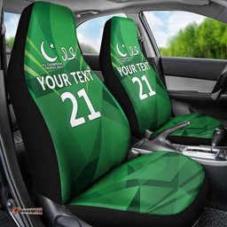 Pakistan Cricket Custom Car Seat Cover The Green Shirts with Sporty Pattern LT9