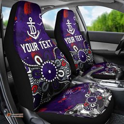 Personalized Fremantle Dockers Car Seat Cover Aboriginal Dot Painting Graffiti Style TS04