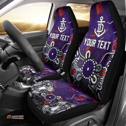 Personalized Fremantle Dockers Car Seat Cover Aboriginal Dot Painting Graffiti Style TS04
