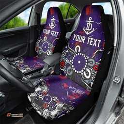 Personalized Fremantle Dockers Car Seat Cover Aboriginal Dot Painting Graffiti Style TS04