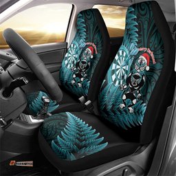 New Zealand Darts Christmas Car Seat Cover Maori Fern Merry Dartsmas LT14