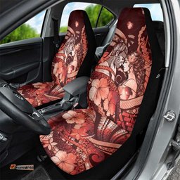 Maori Romantic Valentine Car Seat Cover The Hongi Kiss Red Galaxy DT05