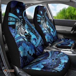 Maori Romantic Valentine Car Seat Cover The Hongi Kiss Blue Galaxy DT05