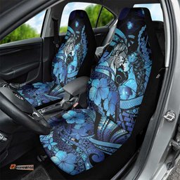 Maori Romantic Valentine Car Seat Cover The Hongi Kiss Blue Galaxy DT05