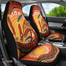 Indigenous Emu Australia Car Seat Cover Australian Bottlebrushes Aboriginal Art Proud LT14