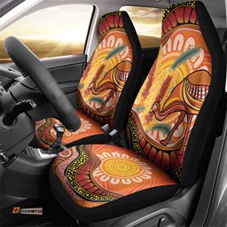 Indigenous Emu Australia Car Seat Cover Australian Bottlebrushes Aboriginal Art Proud LT14