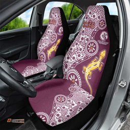 Manly Warringah Sea Eagles NAIDOC Week 2026 Car Seat Cover Aboriginal Lizard Dot Painting - 50 Years of Deadly TS04
