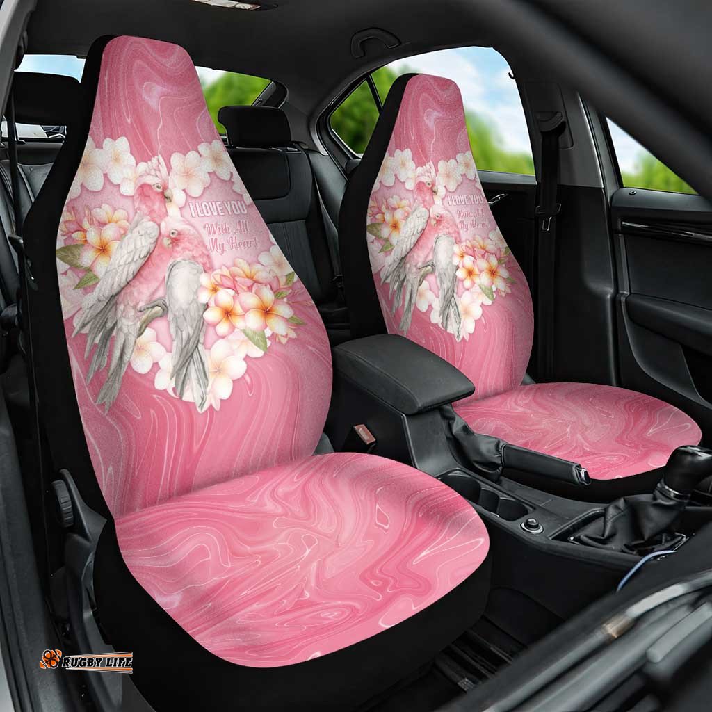 Pink Galah Australia Valentine's Day Car Seat Cover I Love You With All My Heart LT14